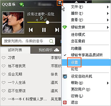 qq音乐2015歌词怎么看 qq音乐登陆时自动打开歌词教程