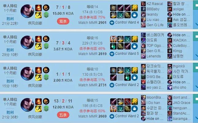 亚索酷炫技巧出装攻略（揭秘亚索的必杀技，成为酷炫之王！）