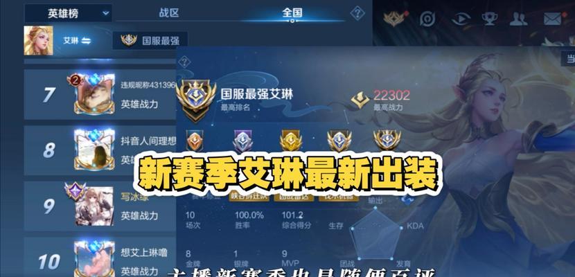 艾琳出装选择攻略大全（详解艾琳的最佳出装及技巧，助你成为无敌射手）