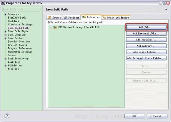 Eclipse中配置Heritrix的方法图文教程