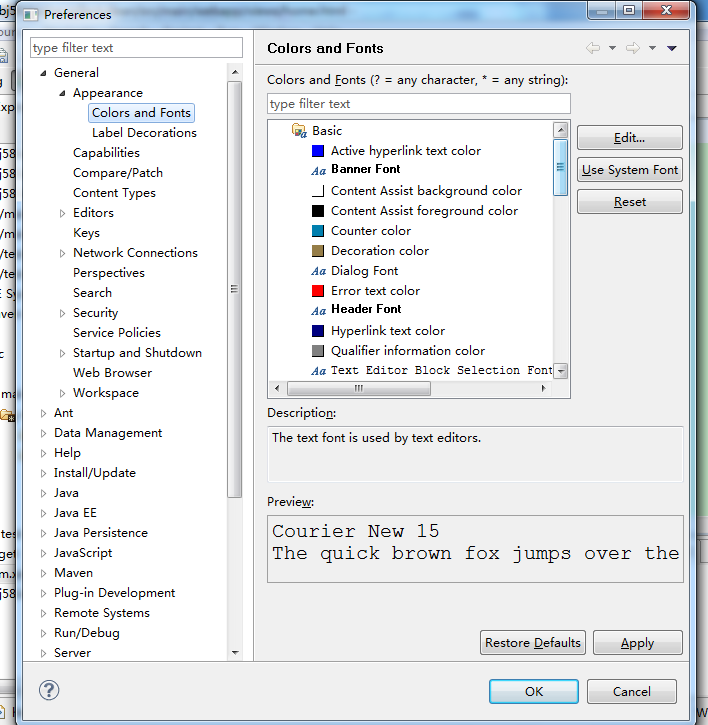 eclipse中字体大小怎么设置 eclipse设置字体大小的方法