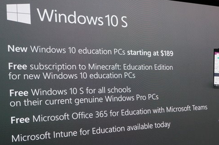 Windows 10 S正式亮相 专为教育市场打造