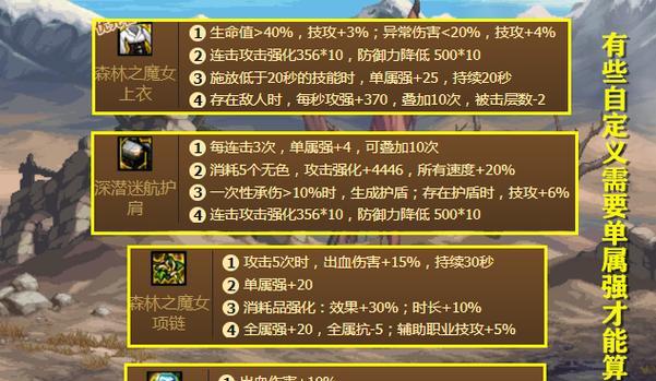 探秘DNF中宠物装备的属性奥秘（揭开宠物装备属性背后的力量之谜）