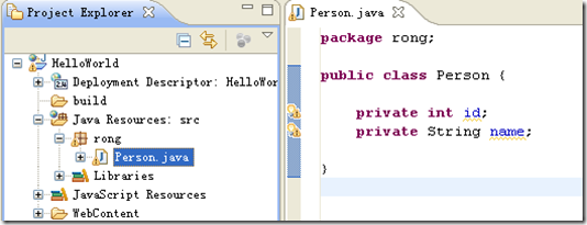 eclipse中POJO类自动生成Getter和Setter方法
