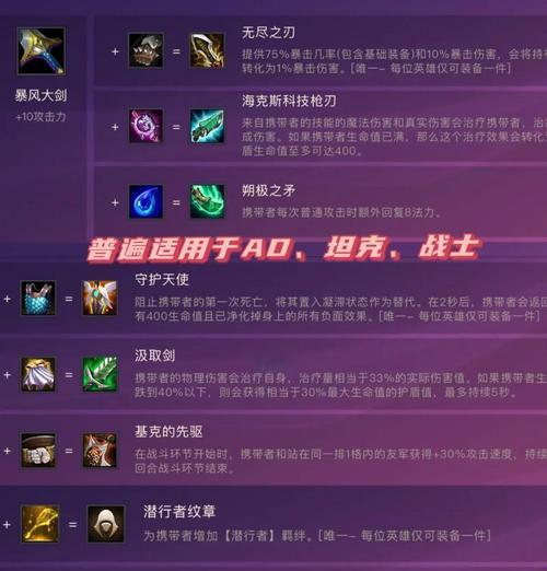 程咬金出装推荐攻略（强化攻防平衡，完美释放技能，让程咬金更加无敌）