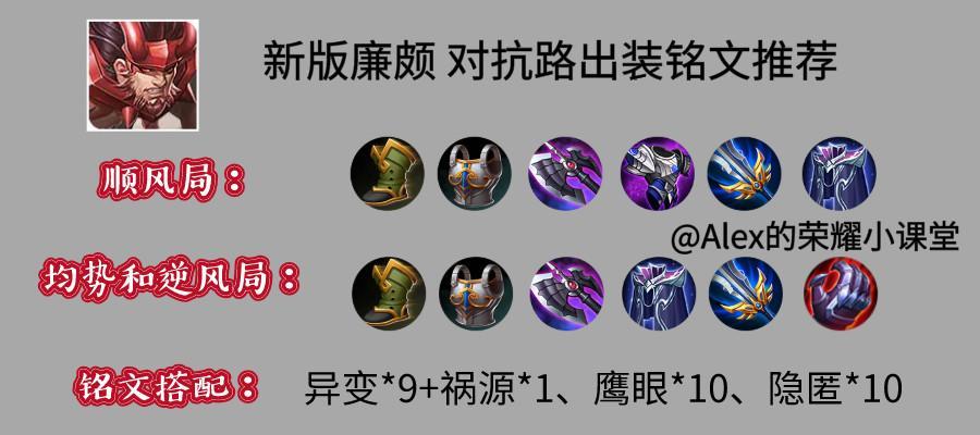 新版廉颇建模出装攻略（强势崛起的战神，廉颇打法全解析）