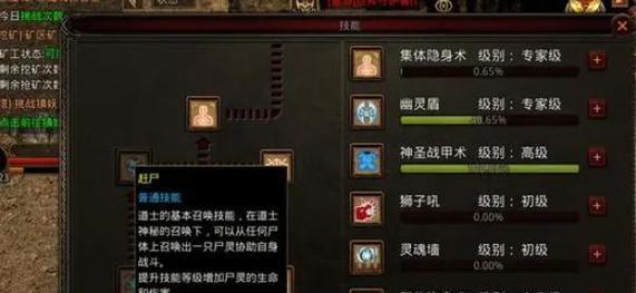 《传奇官服道士技能搭配攻略》（玩转道士技能，成就传奇巅峰）