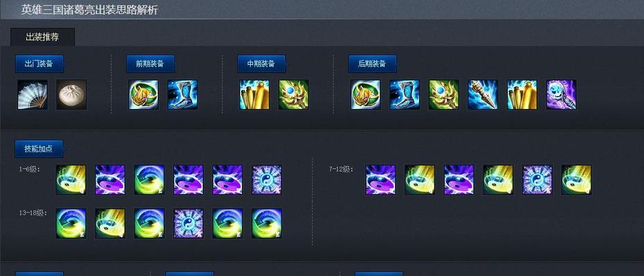 诸葛亮攻略出装最新（全面剖析诸葛亮的出装策略，助你成为绝世智者！）