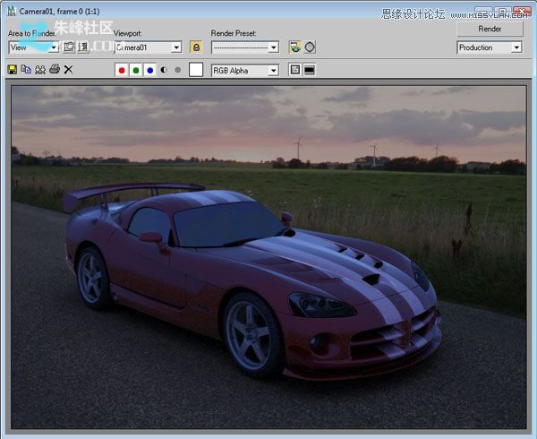 3DMAX创建一个逼真的汽车渲染教程